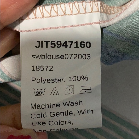 Shein Warm Tie Hem Striped Top - Picture 10 of 10